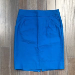 Cobalt Blue J Crew Pencil Skirt, has Pockets!